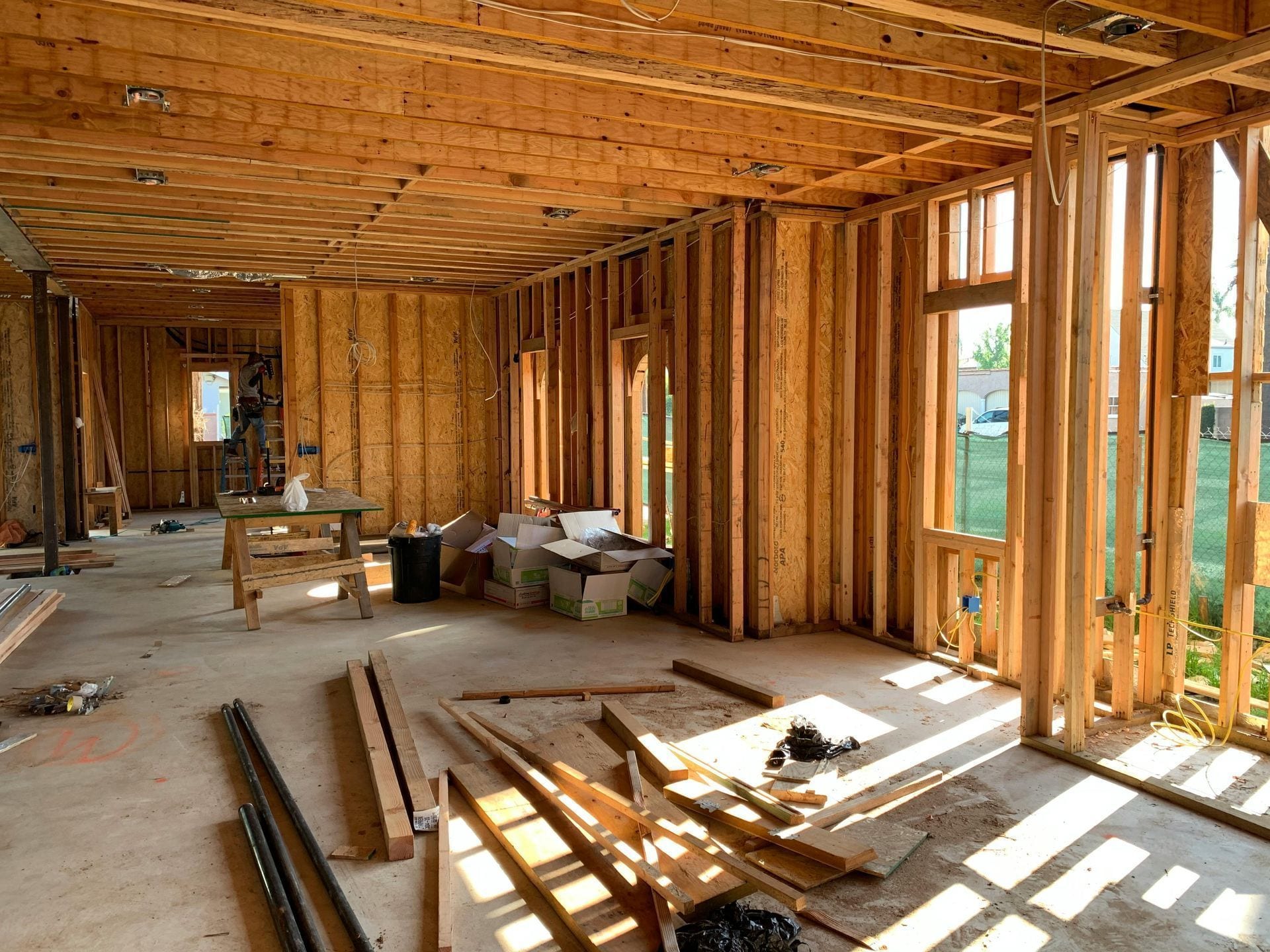 Completed wood framing in Bend, OR
