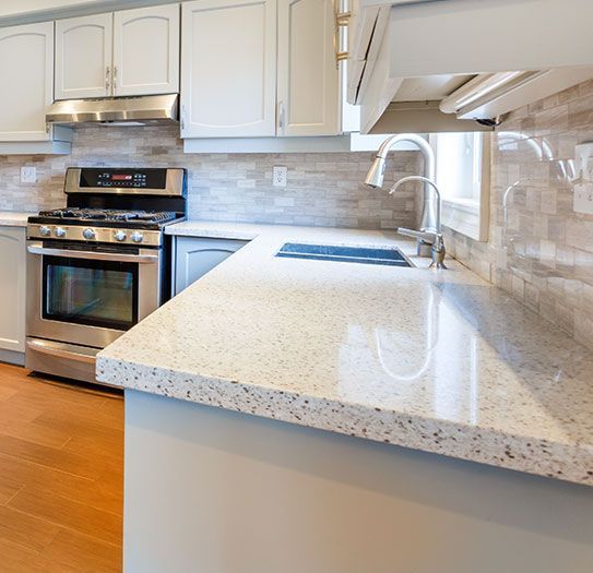 Quartz countertop project in Bend, OR