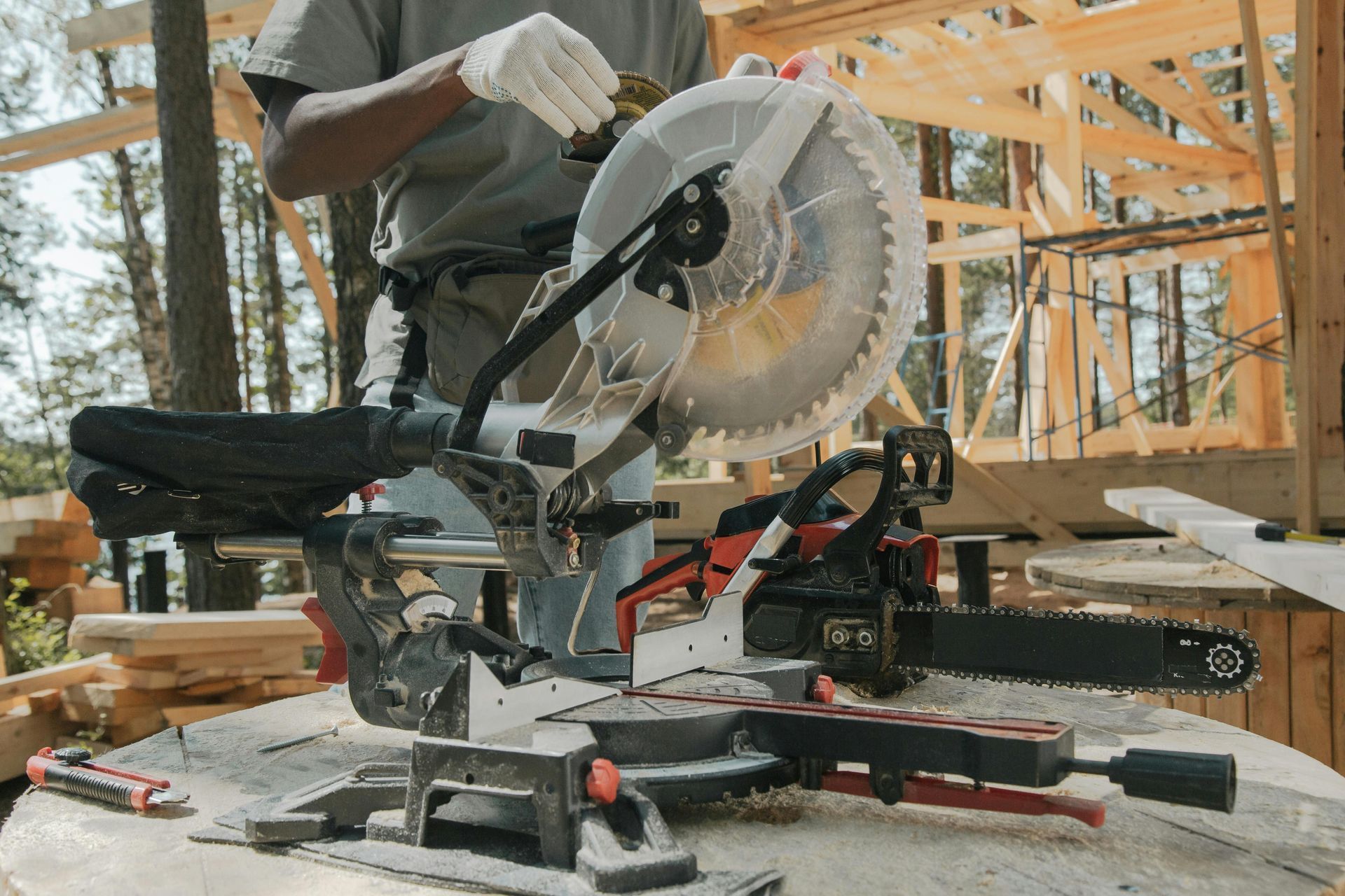Timber framing project in Bend, OR